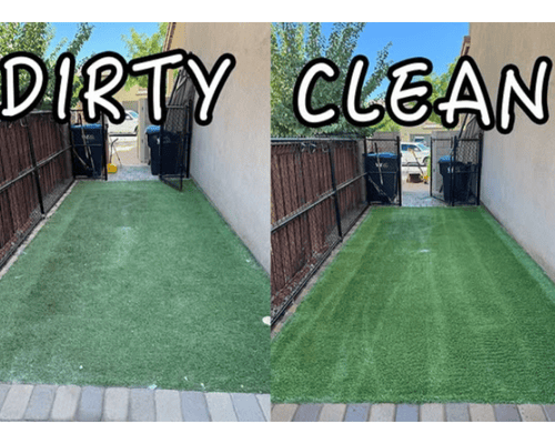 Murphy's Turf cleaning project — before and after